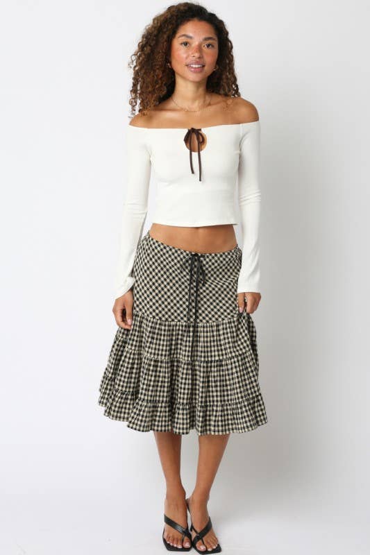 Halo Gingham Skirt