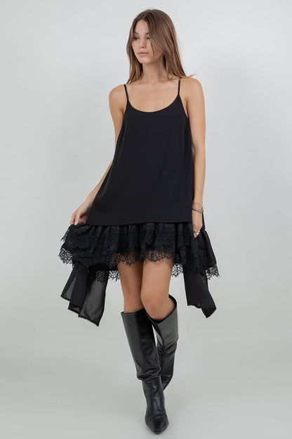 Harley Asymmetrical Lace Tank Dress