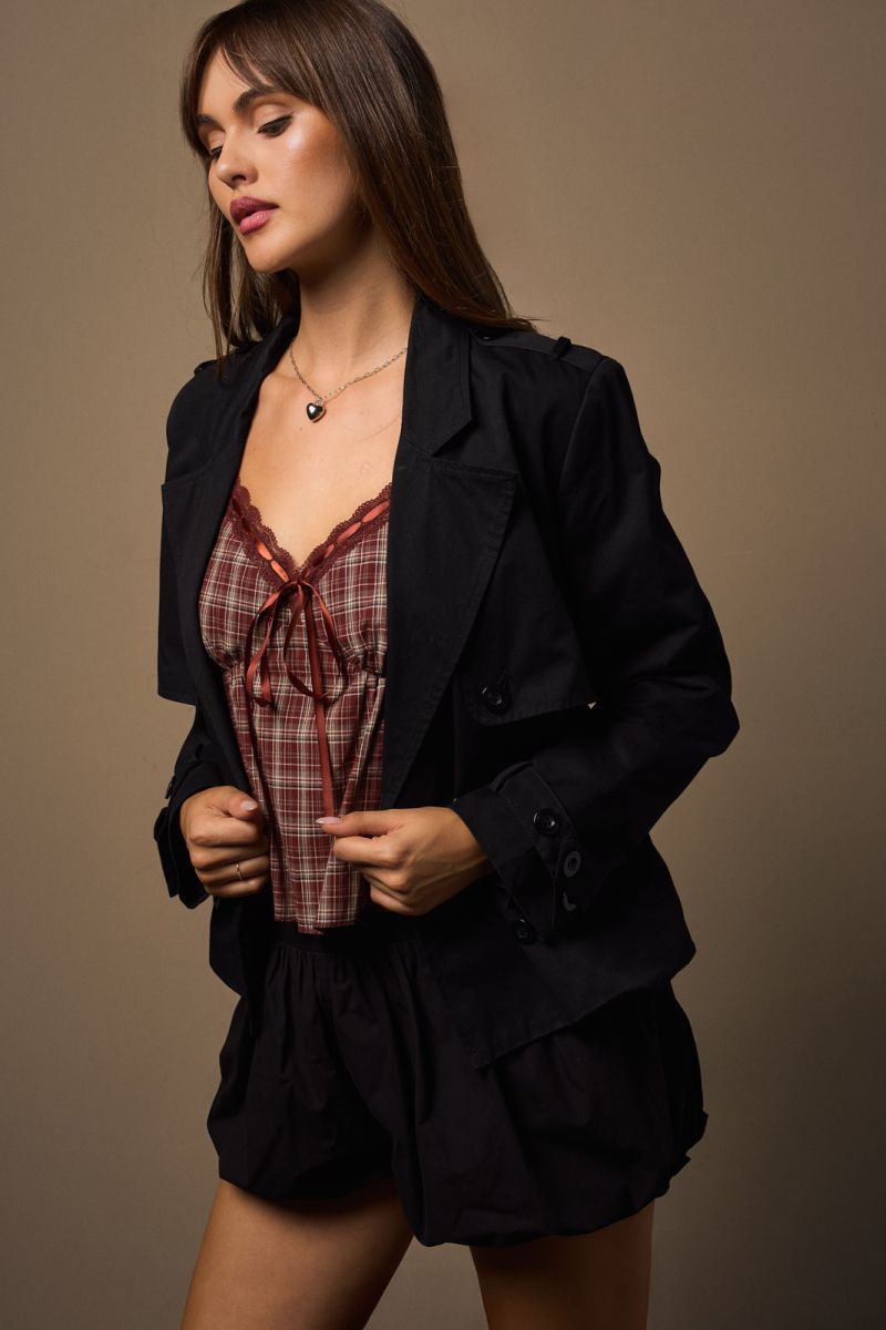 Fia Cropped Trench Coat