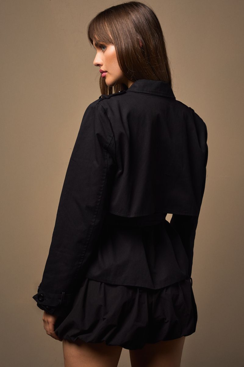 Fia Cropped Trench Coat