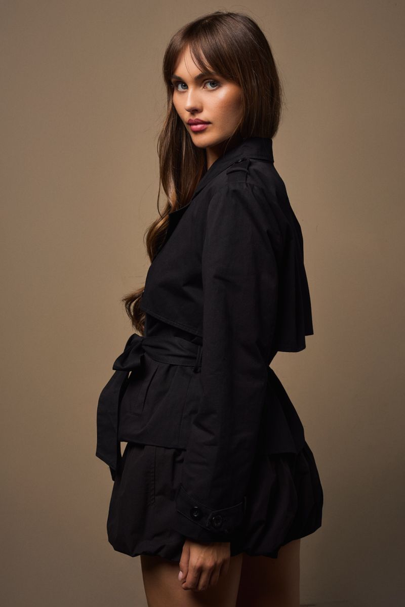 Fia Cropped Trench Coat