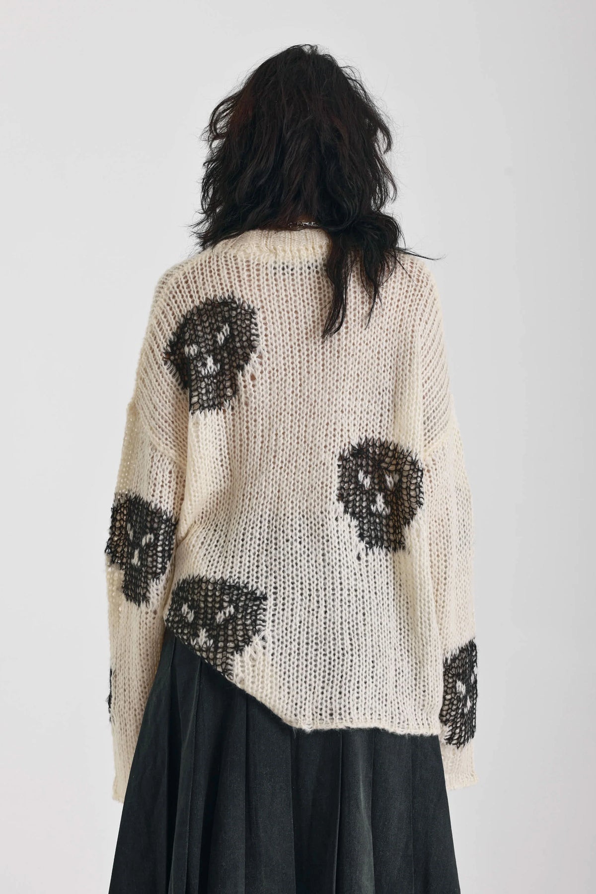 The Ragged Priest Bonehead Skull Oversized Knit Jumper