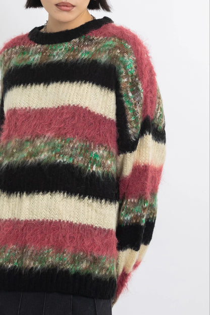 The Ragged Priest Pulse Stripe Oversized Knit Jumper