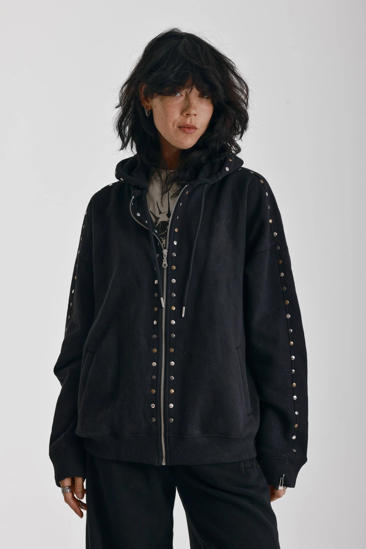 The Ragged Priest Vegas Oversized Studded Hoodie