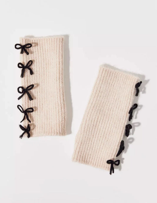 Bow Fingerless Gloves