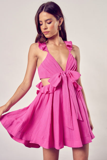 Alisha Ruffle Cut Out Dress