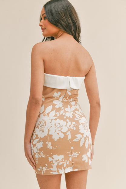 Charlotte Floral Bodycon Tube Dress