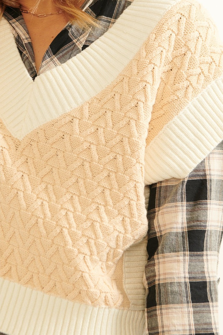 Beckett Cable Knit Sweater Vest