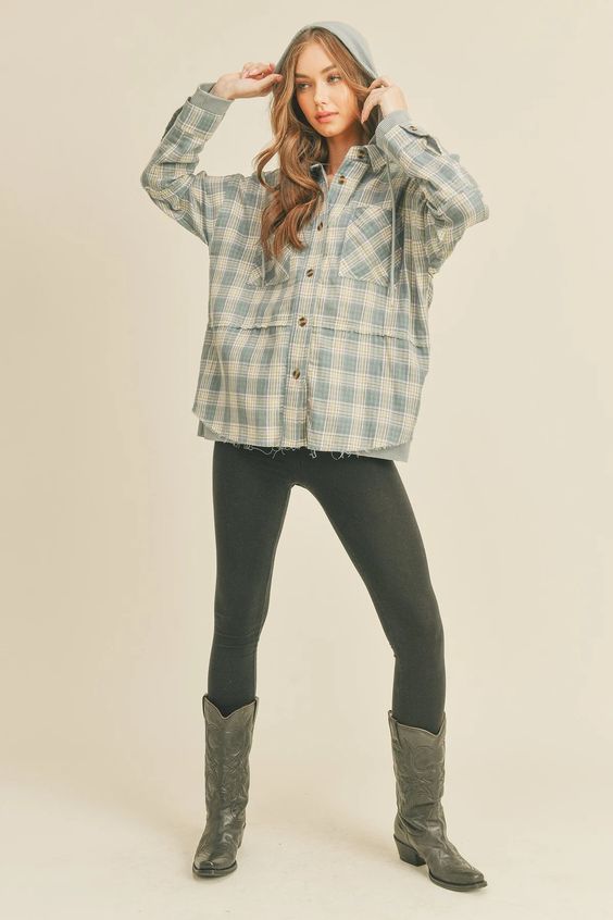 Brennan Plaid Flannel Hoodie