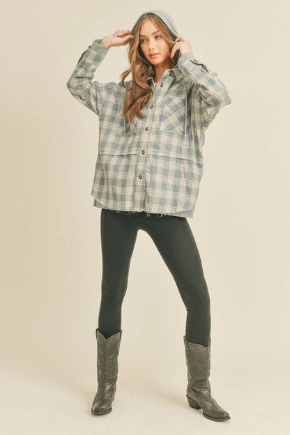 Brennan Plaid Flannel Hoodie