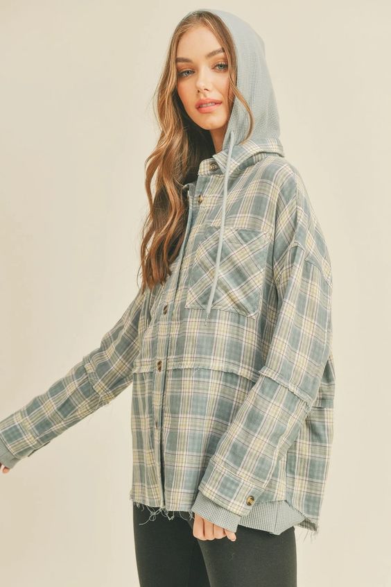 Brennan Plaid Flannel Hoodie