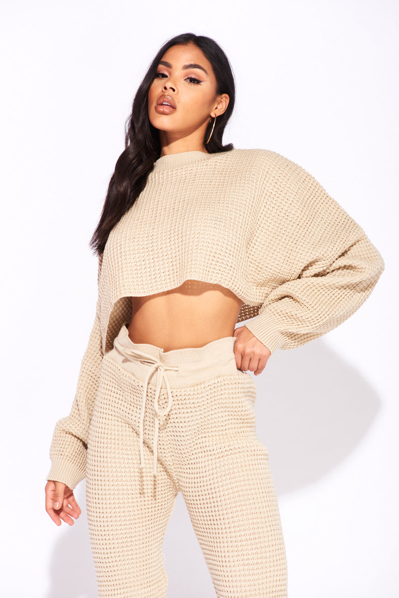 Waffle Knit Lounge Set