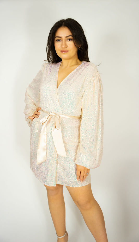 Bowie Sequin Wrap Dress