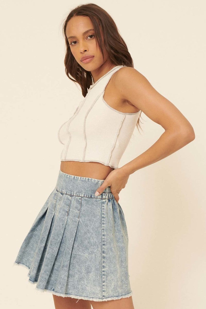 Arie Exposed Seams Tank Top