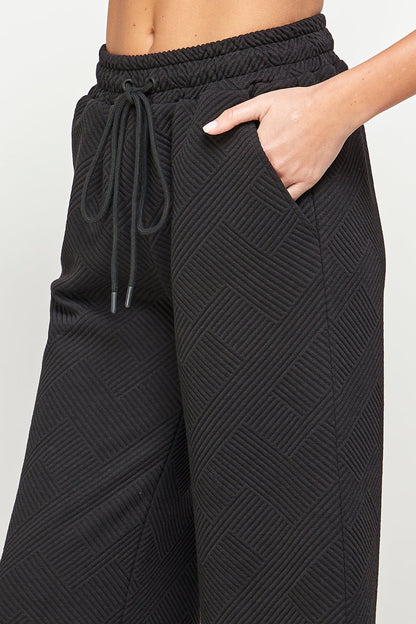 Delilah Textured Wide Leg Pants
