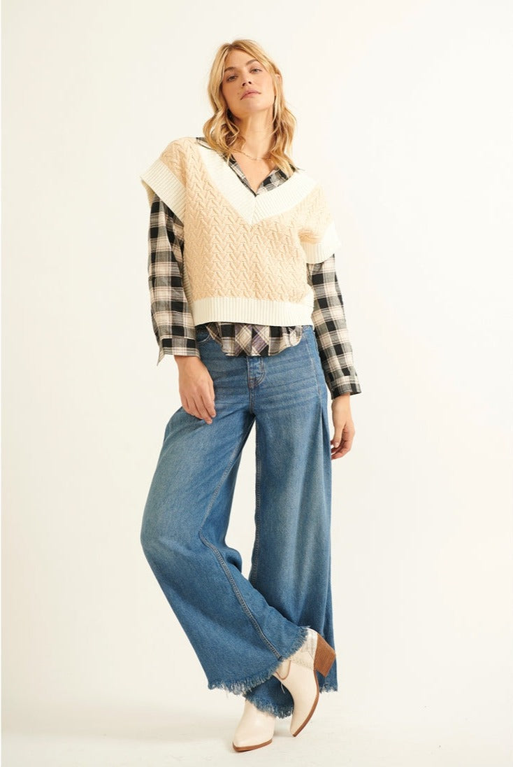 Beckett Cable Knit Sweater Vest