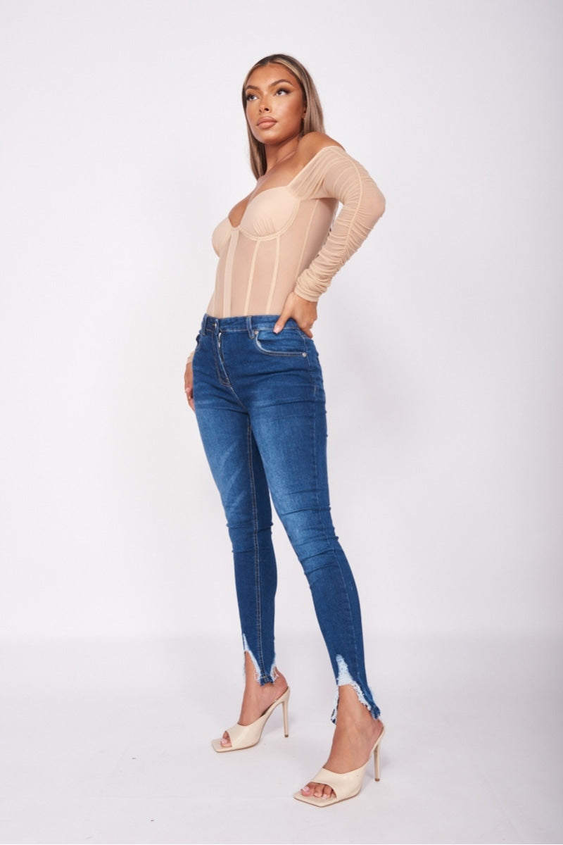 Aston Bustier Long Sleeve Bodysuit