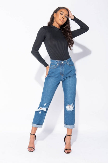 Amina Rib Knit Bodysuit