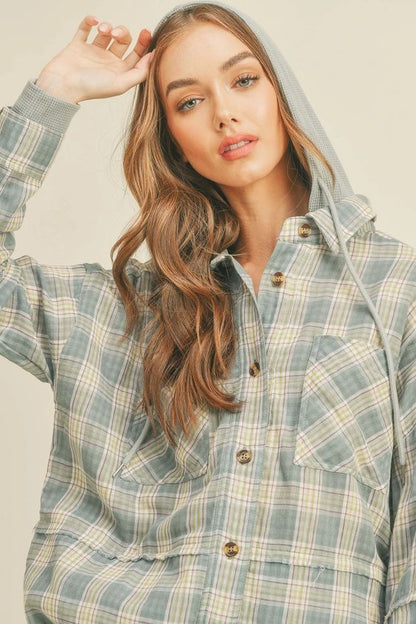 Brennan Plaid Flannel Hoodie