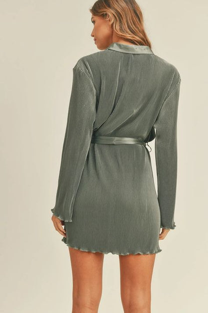 Bala Pleated Shirt Dress