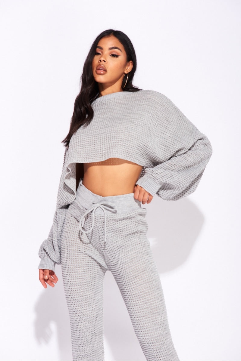 Waffle Knit Lounge Set