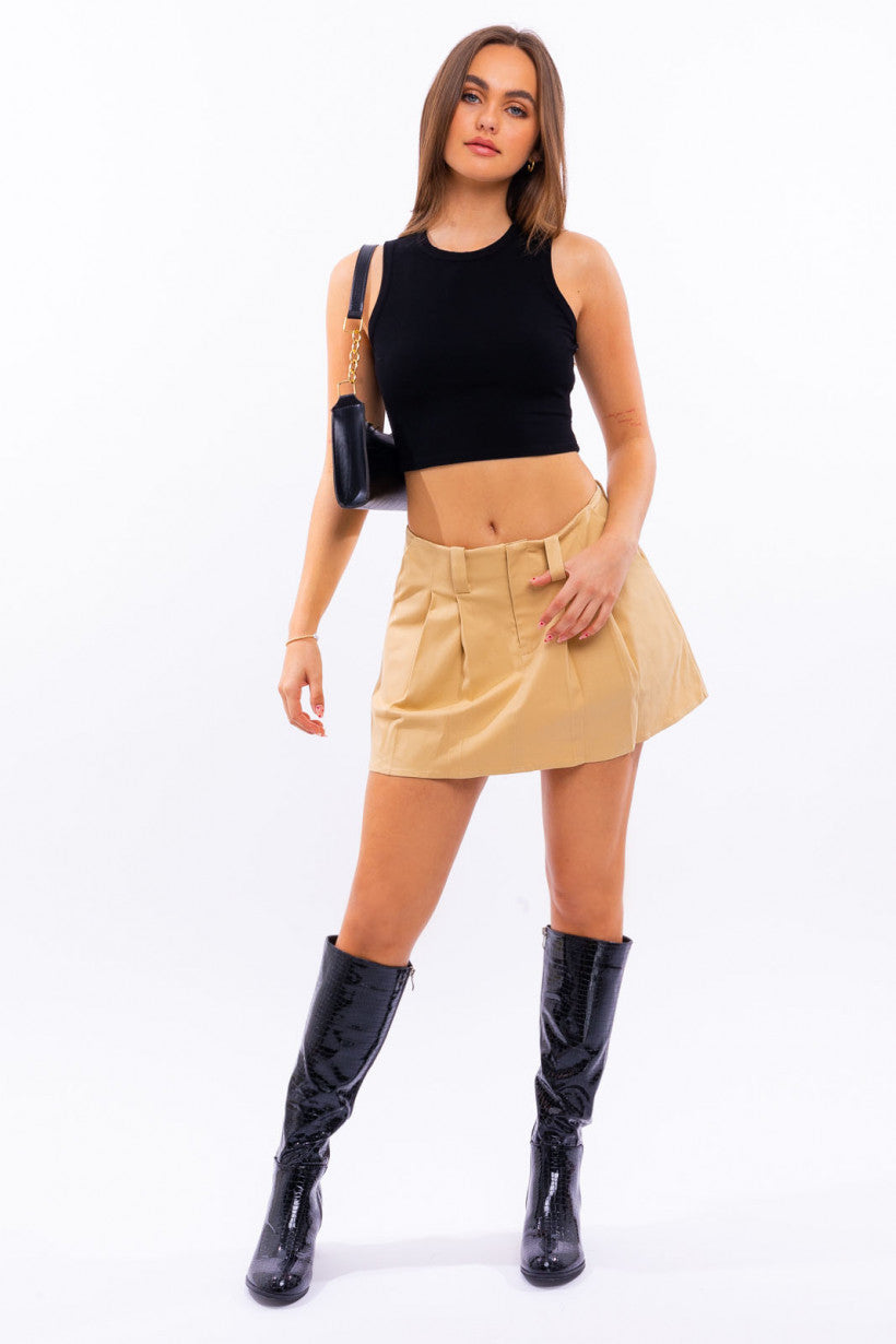 Arabelle High Neck Crop Top