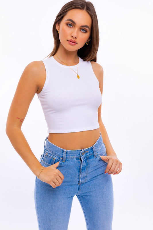 Arabelle High Neck Crop Top