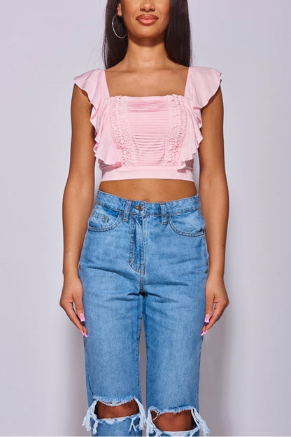 Anastasia Ruffle Crop Top