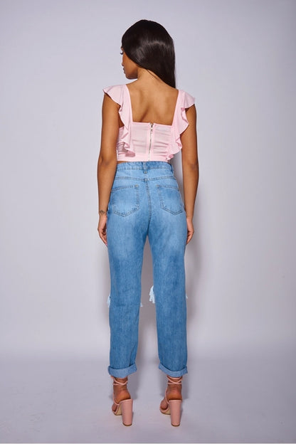 Anastasia Ruffle Crop Top